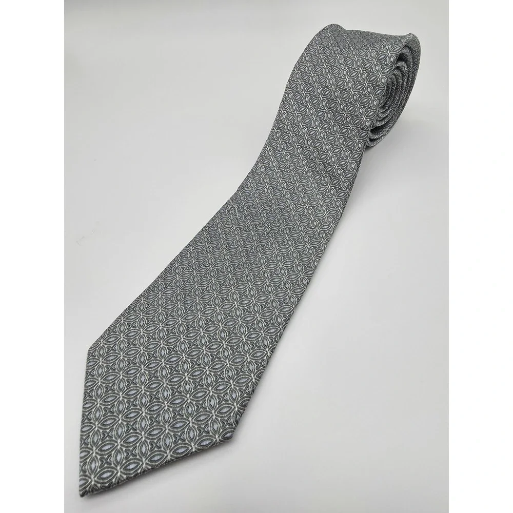 Haggar Blue Green Geometric Silk Men's Tie Necktie 58